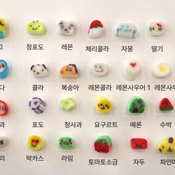 뚜기당 24가지 맛 캐릭터 믹스 수제사탕캔디 70g