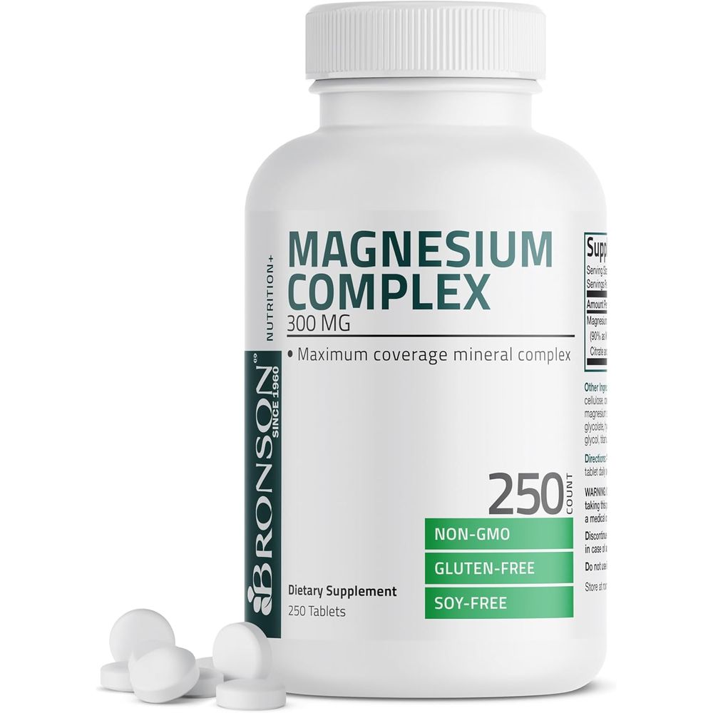 브론슨 트리플 <b>마그네슘 컴플렉스 300mg</b> 산화 구연산 탄산 마그네슘 250정