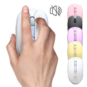국내 정품 항균 무소음 무선 마우스 파스텔 컬러 6버튼 4000DPI 변경 가능