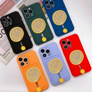 아이폰14프로 카드 케이스 미러그립 톡거치대 풀커버 카메라보호 젤리