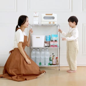 생각하는집 메탈선반 메탈랙 철제 조립식 다용도 베란다 진열대 선반 3단 350350600