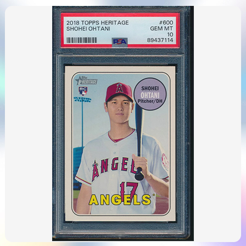 MLB 야구 트레이딩 카드 오타니 쇼헤이 2018 탑스 헤리티지 루키 PSA 10
