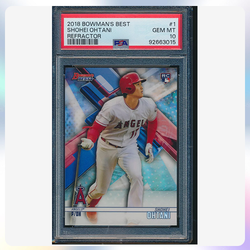MLB 야구 트레이딩 카드 오타니 쇼헤이 2018 바우만 베스트 리플렉터 PSA 10