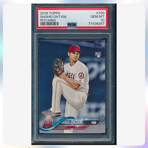 MLB 야구 트레이딩 카드 오타니 쇼헤이 2018 탑스 피칭 루키 PSA 10