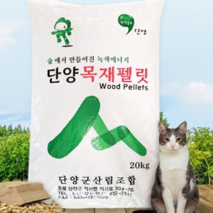 국내산 프리미엄 단양 목재 펠렛 20kg 고양이 화장실 배딩용 캠핑 화목난로 우드 펠릿