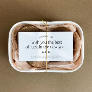 새해카드 해피뉴이어 디저트 한식 공방 감사 카드 설날선물 답례품 포장