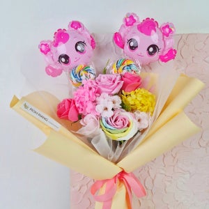 티니핑꽃다발 하츄핑 정품머리띠 유치원 졸업 어린이집 졸업식 초등학교입학식 꽃다발