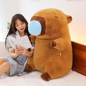 [국내 솜 충전] 70cm 콧물 카피바라 초대형 큰 인형 폭신한 카피바라 인형