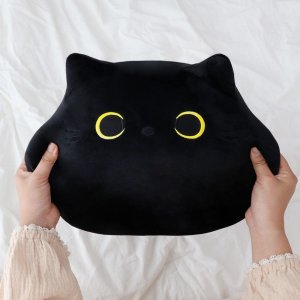 검은 고양이 인형 국민 애착 쿠션 동물 봉제 모찌