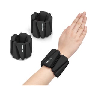 타미나 프리미엄 손목 발목 중량밴드 모래주머니 500g 2p 블랙