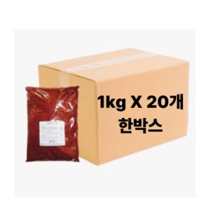 너른들 중국산 햇 굵은 고춧가루 1kg x 20개 한박스 김치용 굵은 보통맛 고추가루