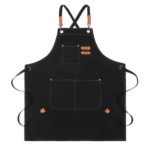 PF 프리미엄 작업용 앞치마 블랙 - 작업복 도색 커피숍 공방