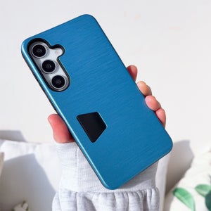 레이 메탈 심플 슬림 범퍼 카드 케이스 블루, 갤럭시A16