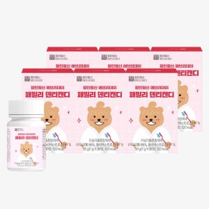 어린이 키즈 자일리톨 사탕 무설탕 캔디 덴티캔디 딸기, 30g, 6개
