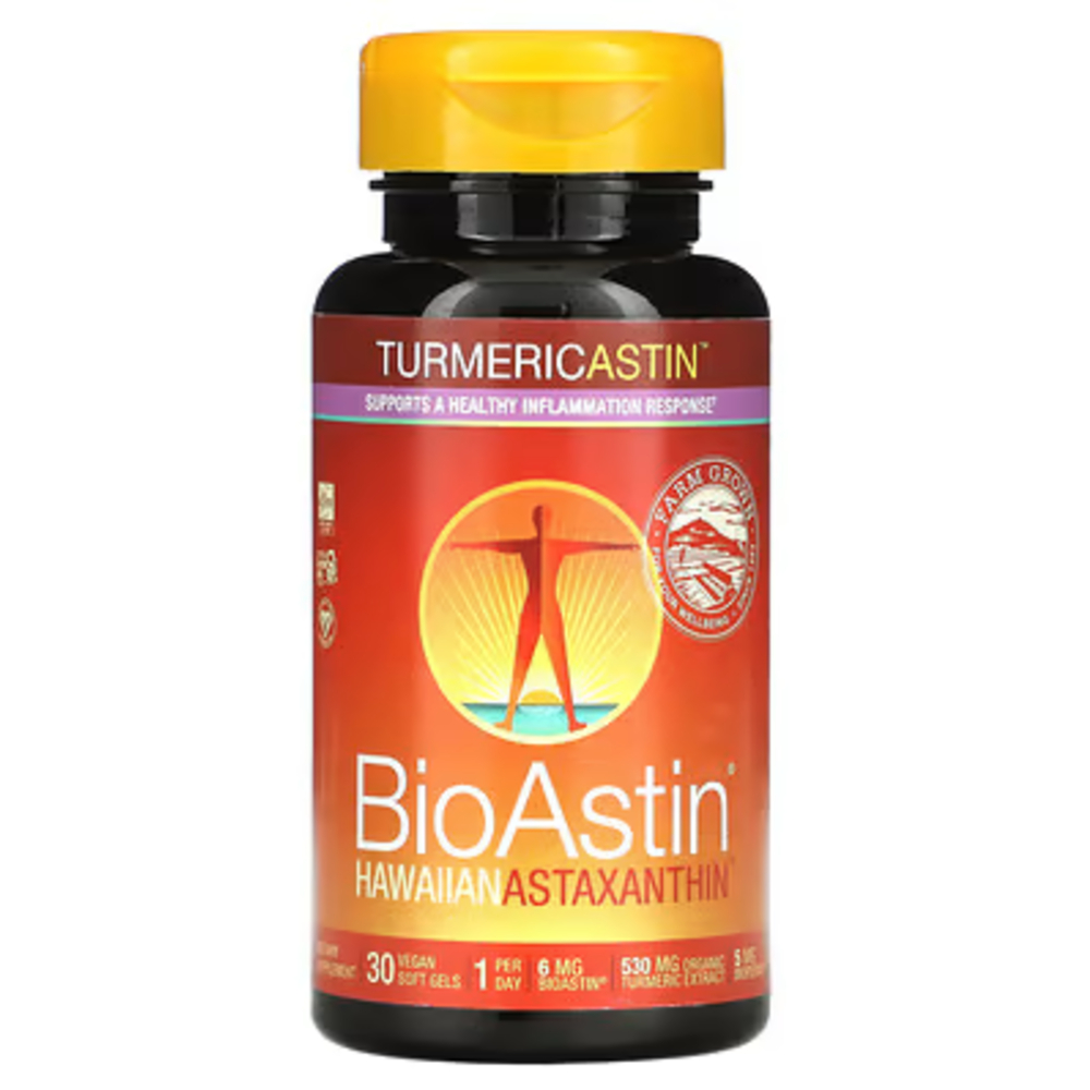 뉴트렉스하와이 하와이안 아스타잔틴 헤마토코커스 <b>튜머릭</b>아스틴 BioAstin 30정