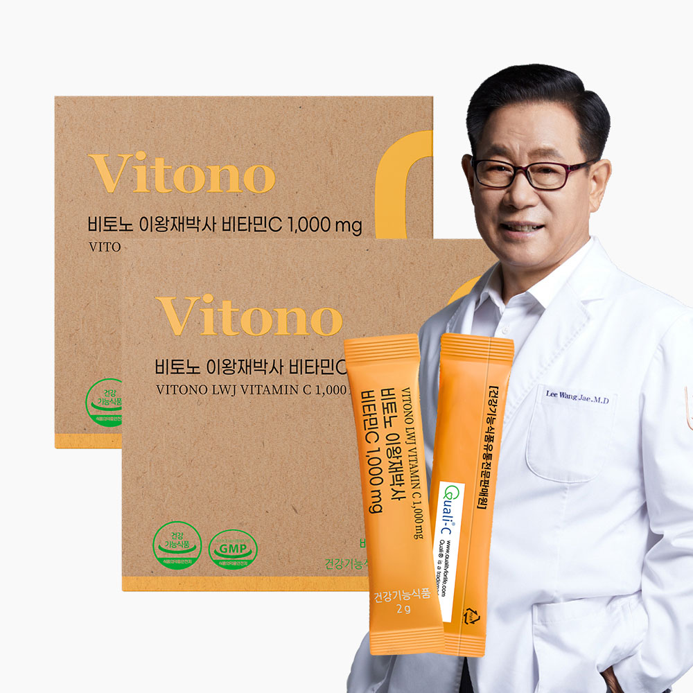 비토노 이왕재 박사 비타민C 1000mg 분말타입 영국산 60포, 2개