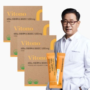 비토노 이왕재 박사 비타민C 1000mg 분말타입 영국산 60포, 4개