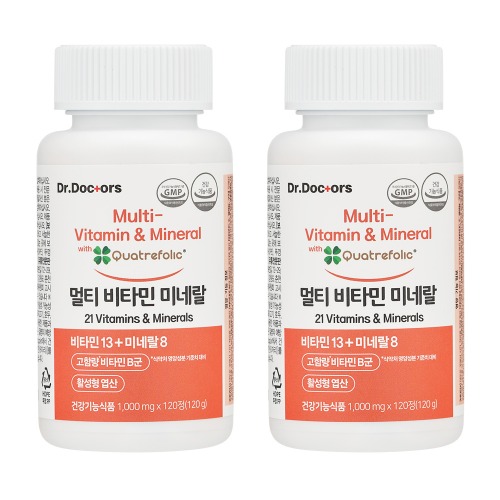 <b>닥터닥터스</b> 멀티비타민 <b>미네랄</b> 120정 2개