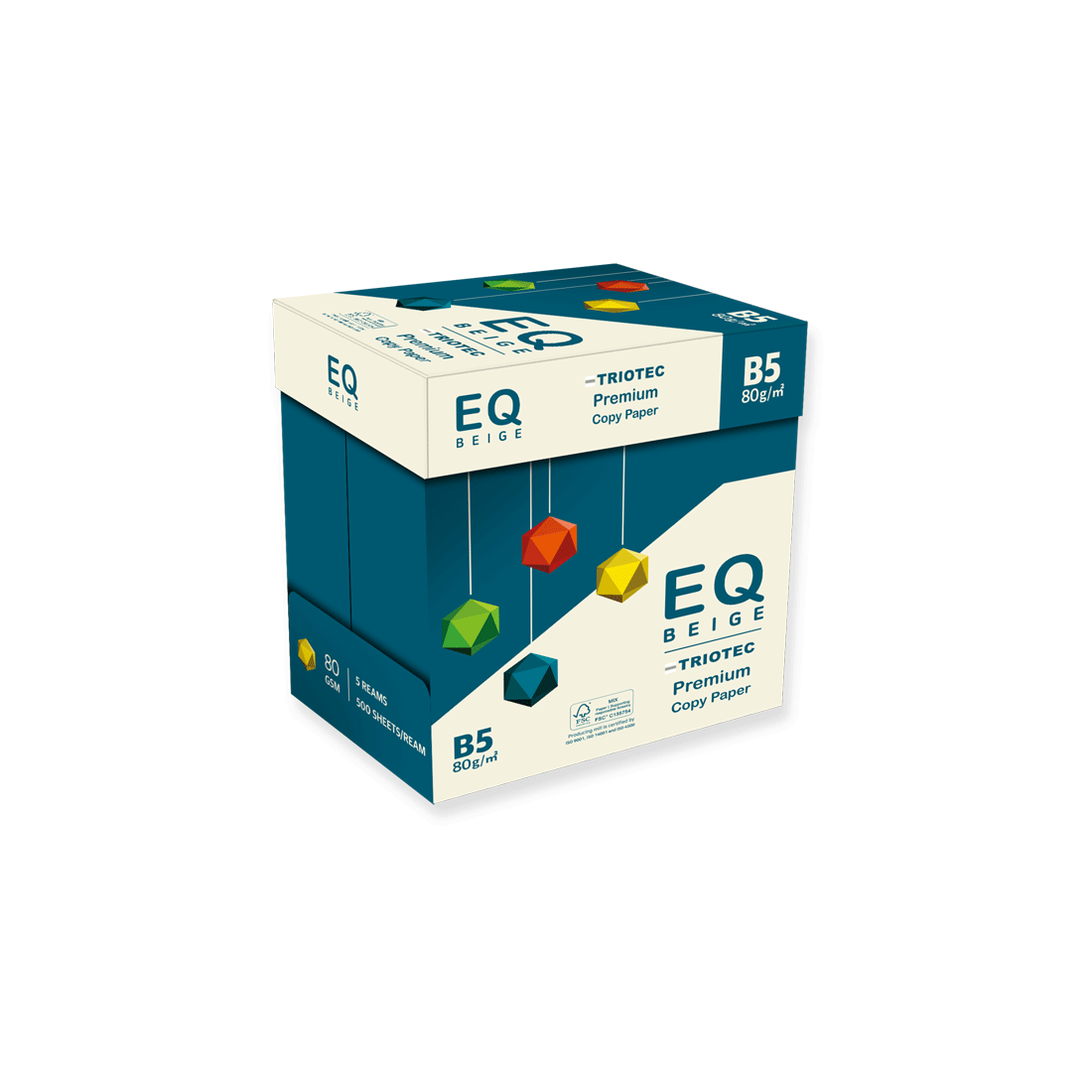 이큐베이지 EQ Beige 80g B5 용지 미색 비파이브 2500매, 1개