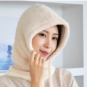 루매스 겨울 라인 후드넥워머 남여공용 폭신 수면 탁텔 머리 방한 워머