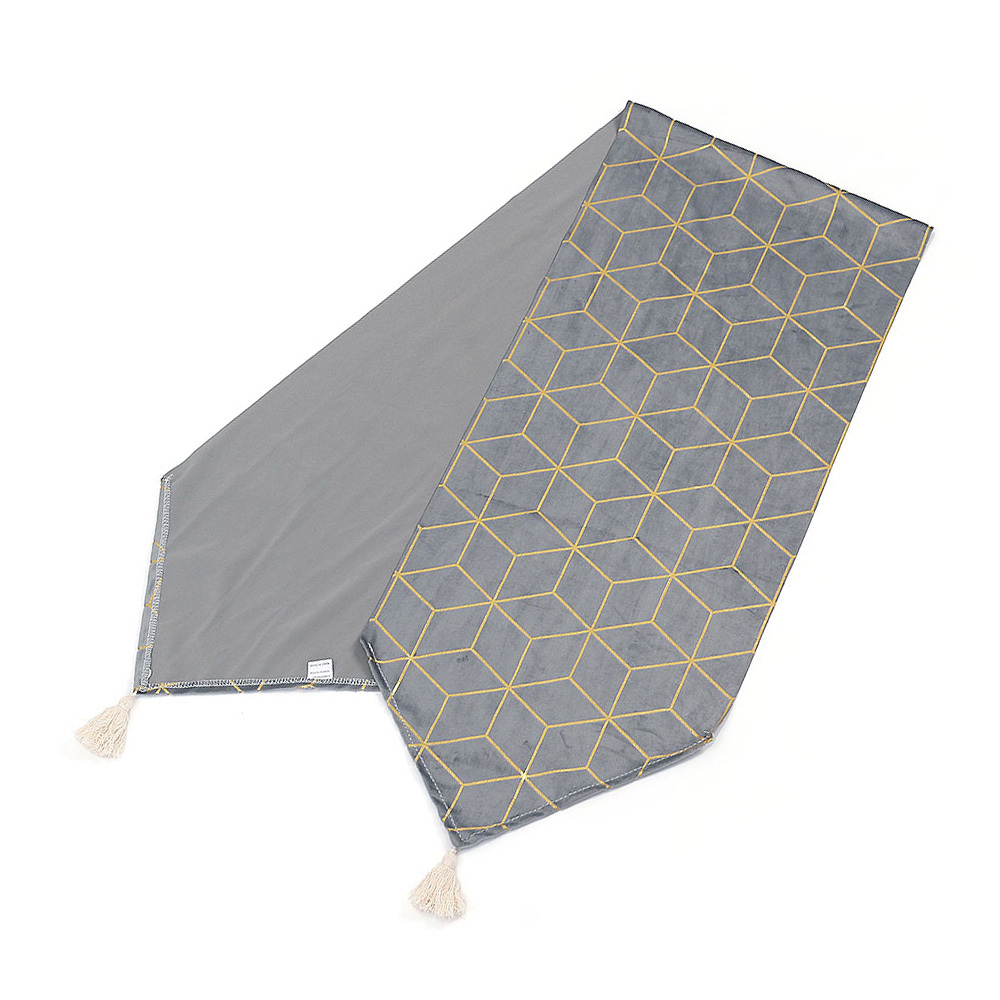 골드 테이블러너 장식장 서랍장덮개 180x35cm 그레이 식탁장식 크리스마스테이블러너