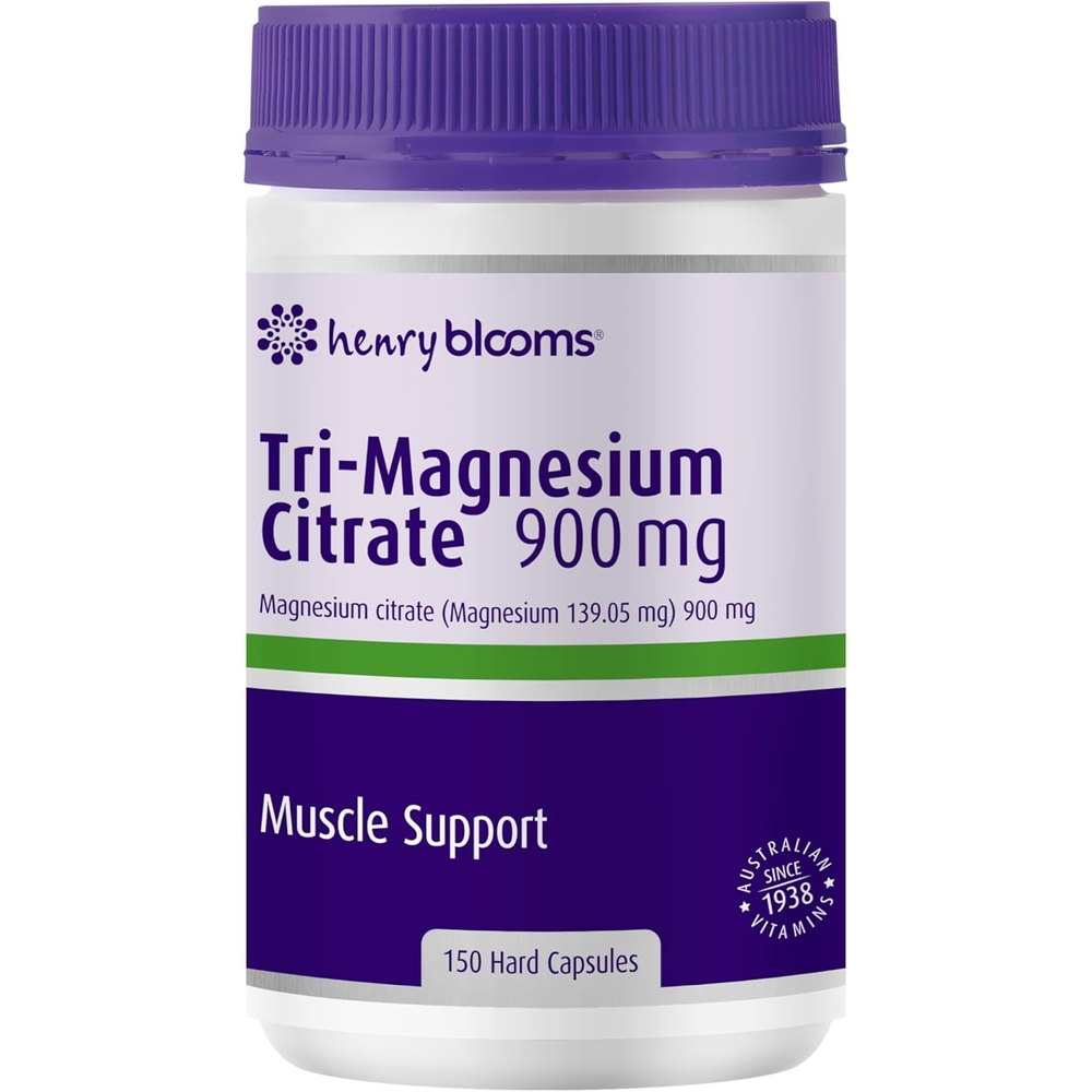 호주 헨리 브룸스 트리-<b>마그네슘 시트레이트 900mg</b> 150캡슐
