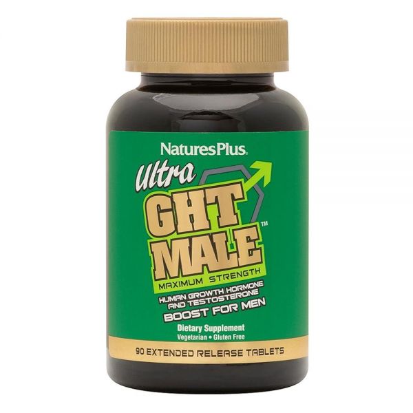 Natures Plus Ultra GHT Male - 90 확장 방출 태블릿 최대 강도 인간 <b>성장 호르몬</b> 부스트 글루텐 프리 30회 분량