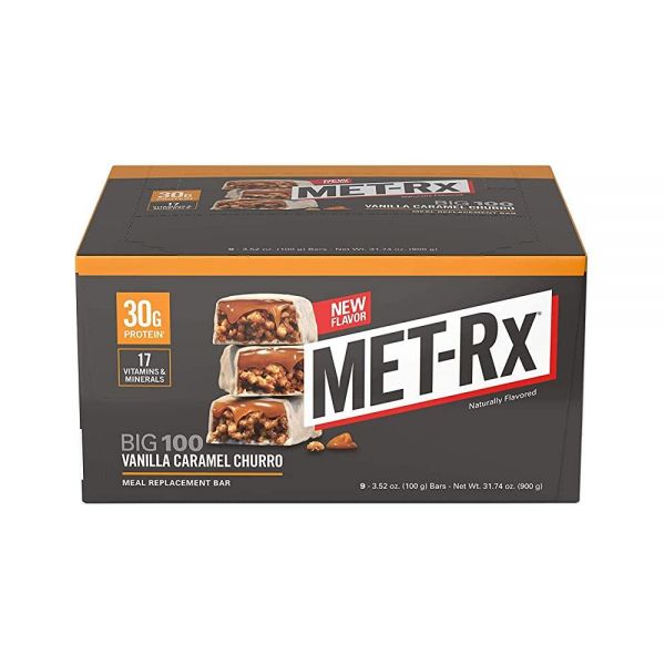 <b>Met-Rx</b> Big 100 단백질 바 바닐라 카라멜 츄로