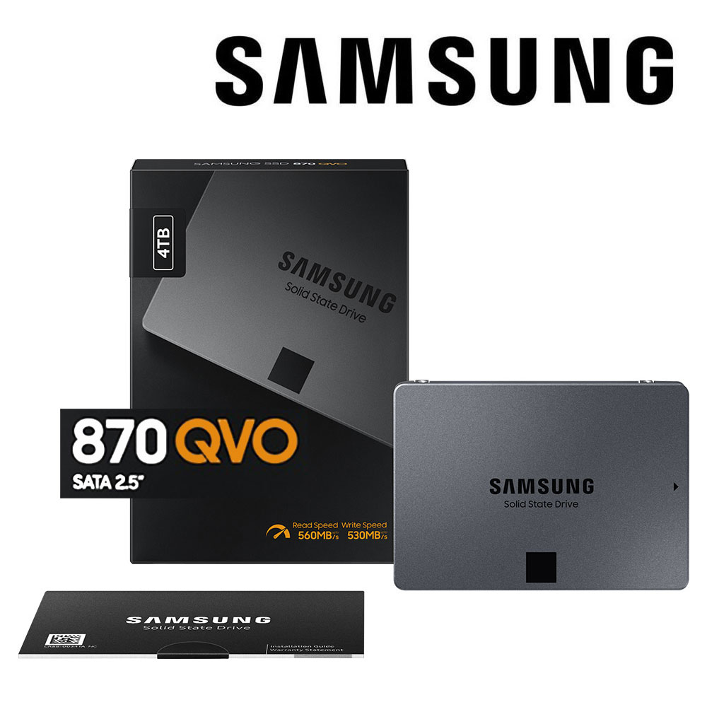 삼성전자 정품 870 QVO SATA 2.5 SSD 4TB MZ-77Q4T0BW 노트북 데스크탑용 하드디스크