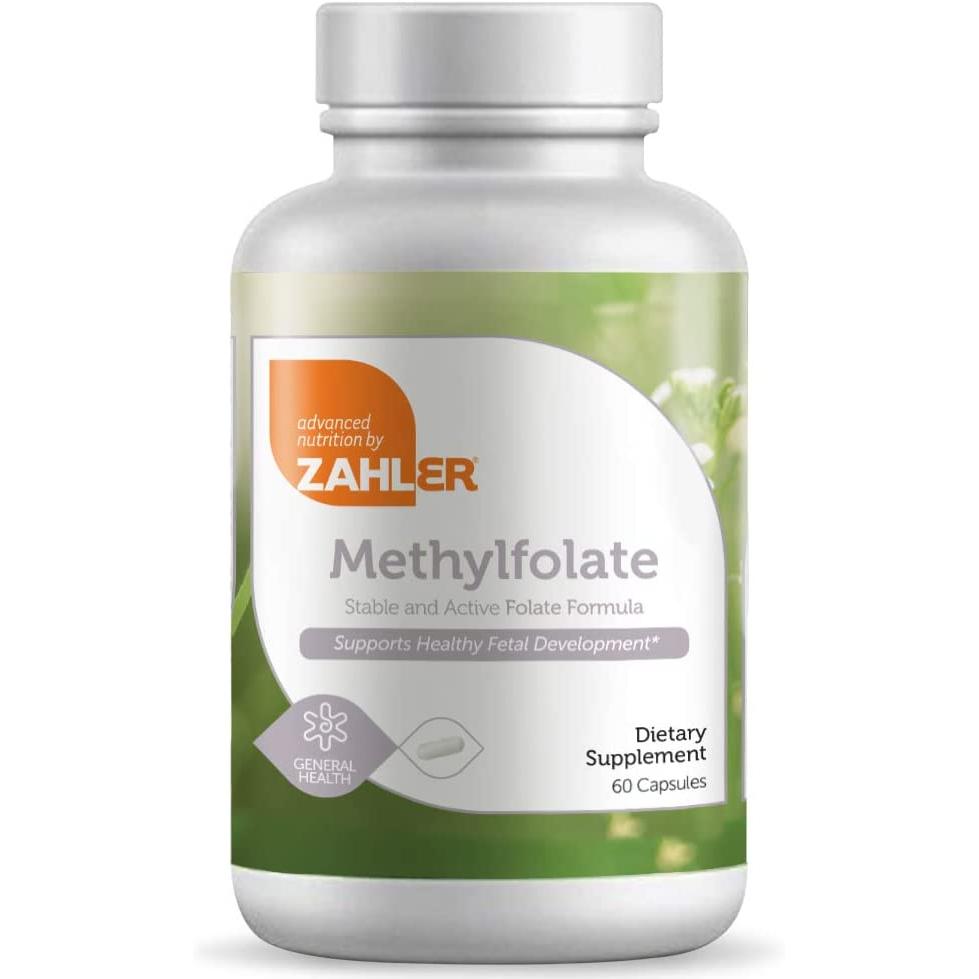 <b>자일러</b> 활성<b>엽산</b> 1000mcg 캡슐 60정 Zahler Methyl Folate