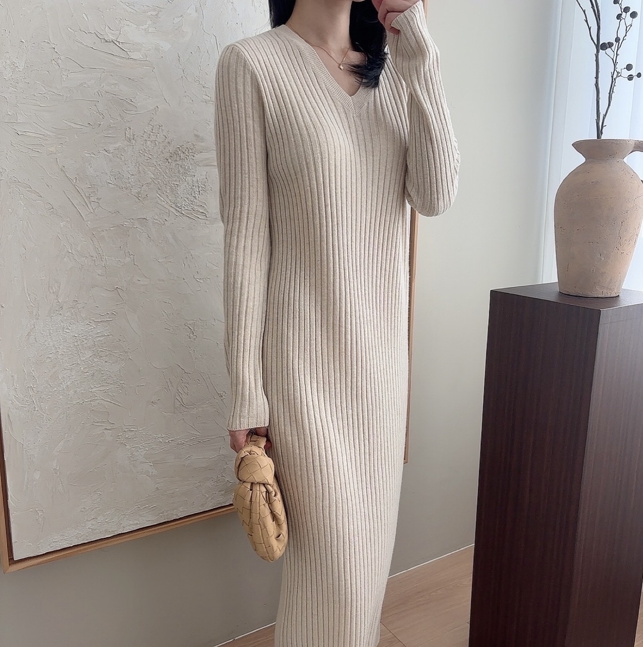 카라 울 캐시미어 핸드메이드 하프 코트 상세 이미지 32