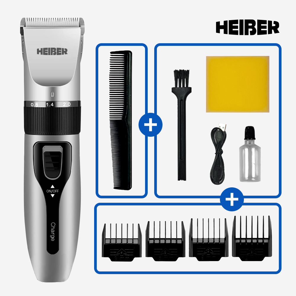 헤이버 바리깡 클리퍼 이발기 헤어 미용실 남자 바리깡 실버 풀세트