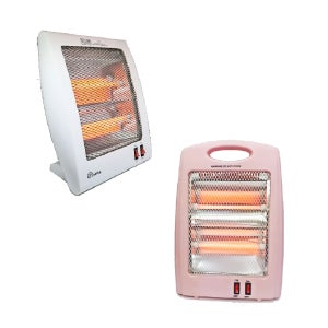 2단 전기히터 사각 소형 작은 스토브 사무실 발난로 전열기 전기난로 핑크 화이트 그레이