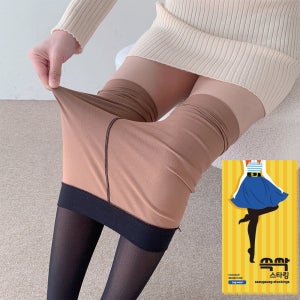 문릿 날씬해보이면서 따뜻한 착시 스타킹 기본/기모/보정 쓱싹 스타킹