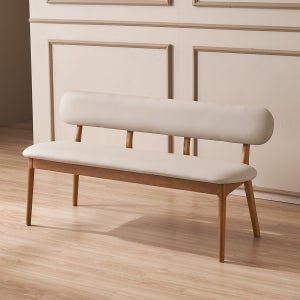 도모디자인 그레이스 디바 고무나무 비건 가죽 벤치 2인용