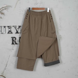 [무료교환반품] NC 솜패딩 단추 포켓 밴딩 이중 치마바지 미들