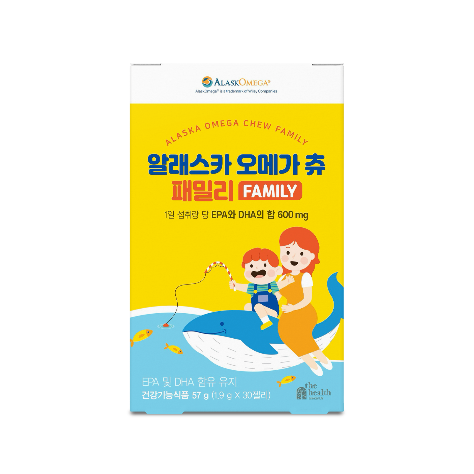 더헬스 <b>알래스카 오메가</b> 츄 패밀리 (1.9 g x 30젤리)