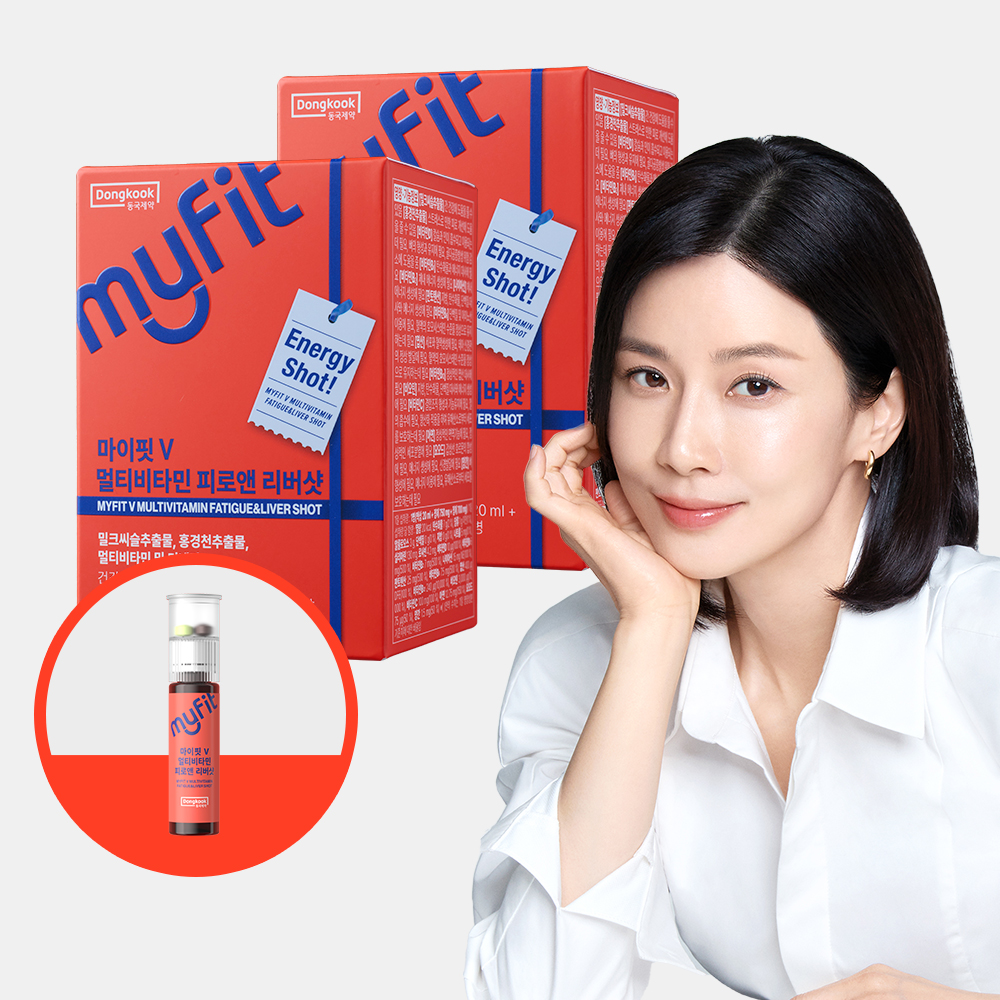 동국제약 마이핏V 멀티비타민 피로앤 리버샷 마시는 간건강 밀크씨슬 8개입, 2개