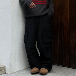 겨울 패딩 카고 우모 바지 팬츠