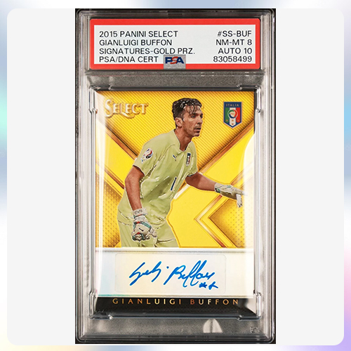 축구 카드 부폰 2015 파니니 셀렉트 싸인 프리즘 PSA8