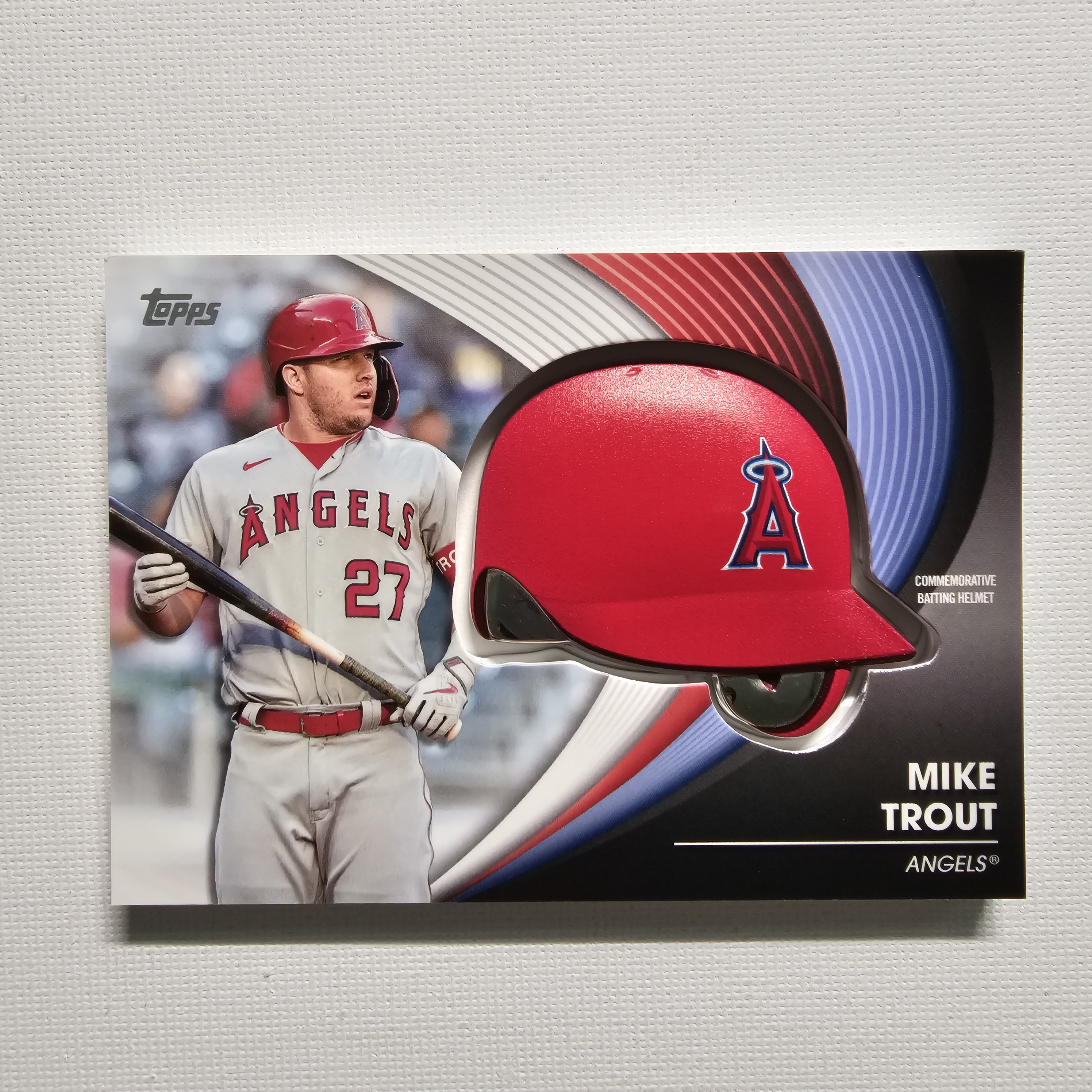 2022 Topps Series 2 Batting Helmet Commemorative Relics Mike Trout 마이크 트라웃 야구카드 / MLB-3