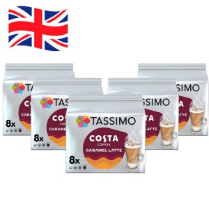[영국발송]8캡슐 5팩 40회분 타시모 코스타 캬라멜라떼 Tassimo Costa Caramel Latte CoffeePods