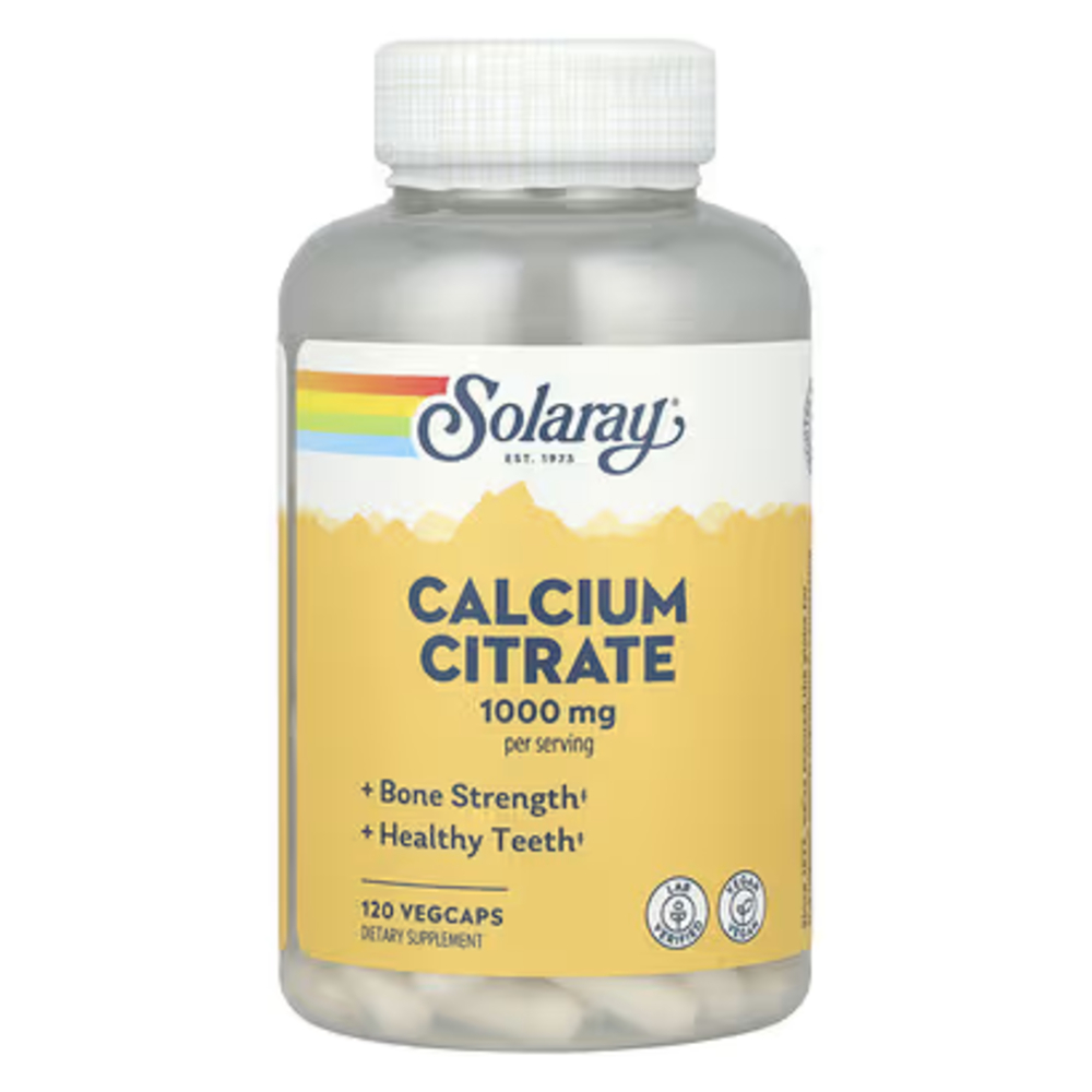 솔라레이 <b>칼슘 시트레이트 1000mg</b> 구연산칼슘 탄산칼슘 120정