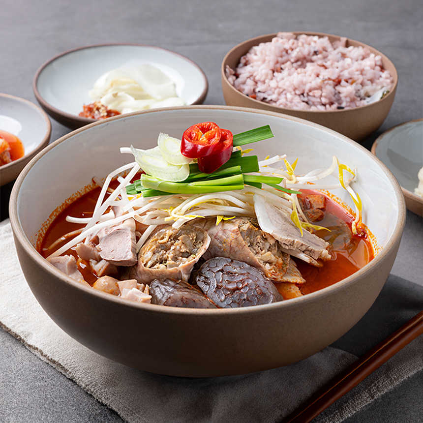 [신라면 맵기] 내맘대로 순대국 밀키트 1kg - 사골 육수 살코기 순대 가득 강동구 국밥 맛집