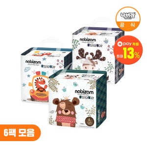 [사이즈 선택] 나비잠 기저귀 슈퍼드라이 팬티 6팩