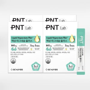 녹십자웰빙 PNT 마시는 액상 마그네슘 망고맛 앰플 글루콘산 비타민B6 30포, 4개