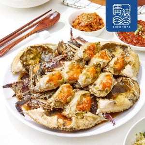 간장게장 암꽃게 절단 국내산 알 100% 있는 1kg 4마리 청파 날아라꽃게