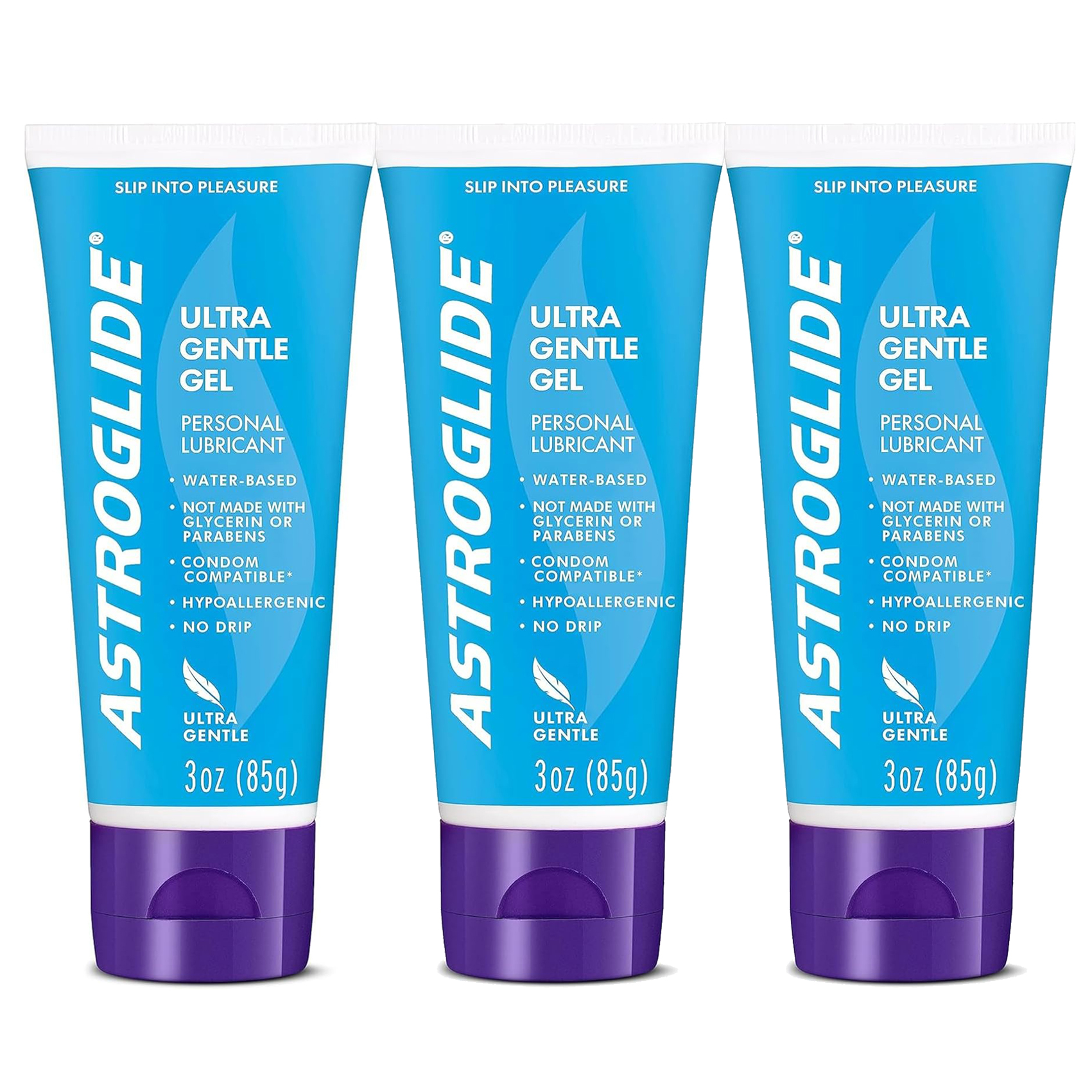 (3팩) Astroglide 아스트로<b>글라이드</b> 울트라 젠틀 젤 수성 윤활제 85g