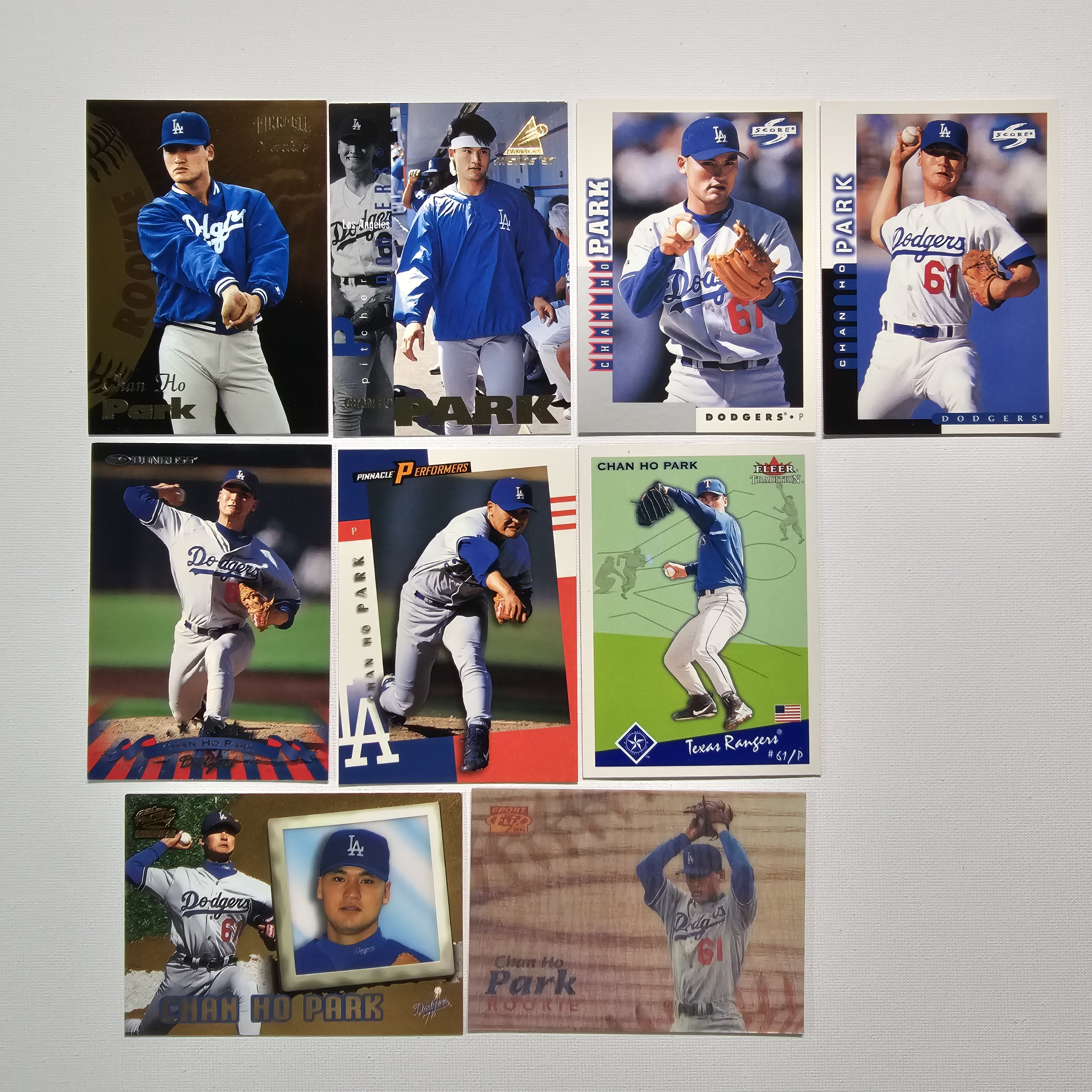 1998 Pacific Invincible Chan Ho Park 박찬호 야구카드 9장 일괄 / MLB-54
