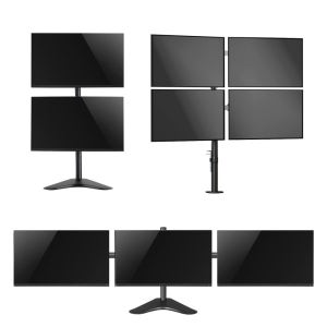 마운트뷰 27인치 32인치 상하 모니터암 수직 듀얼 트리플 쿼드 스탠드 4대 주식모니터